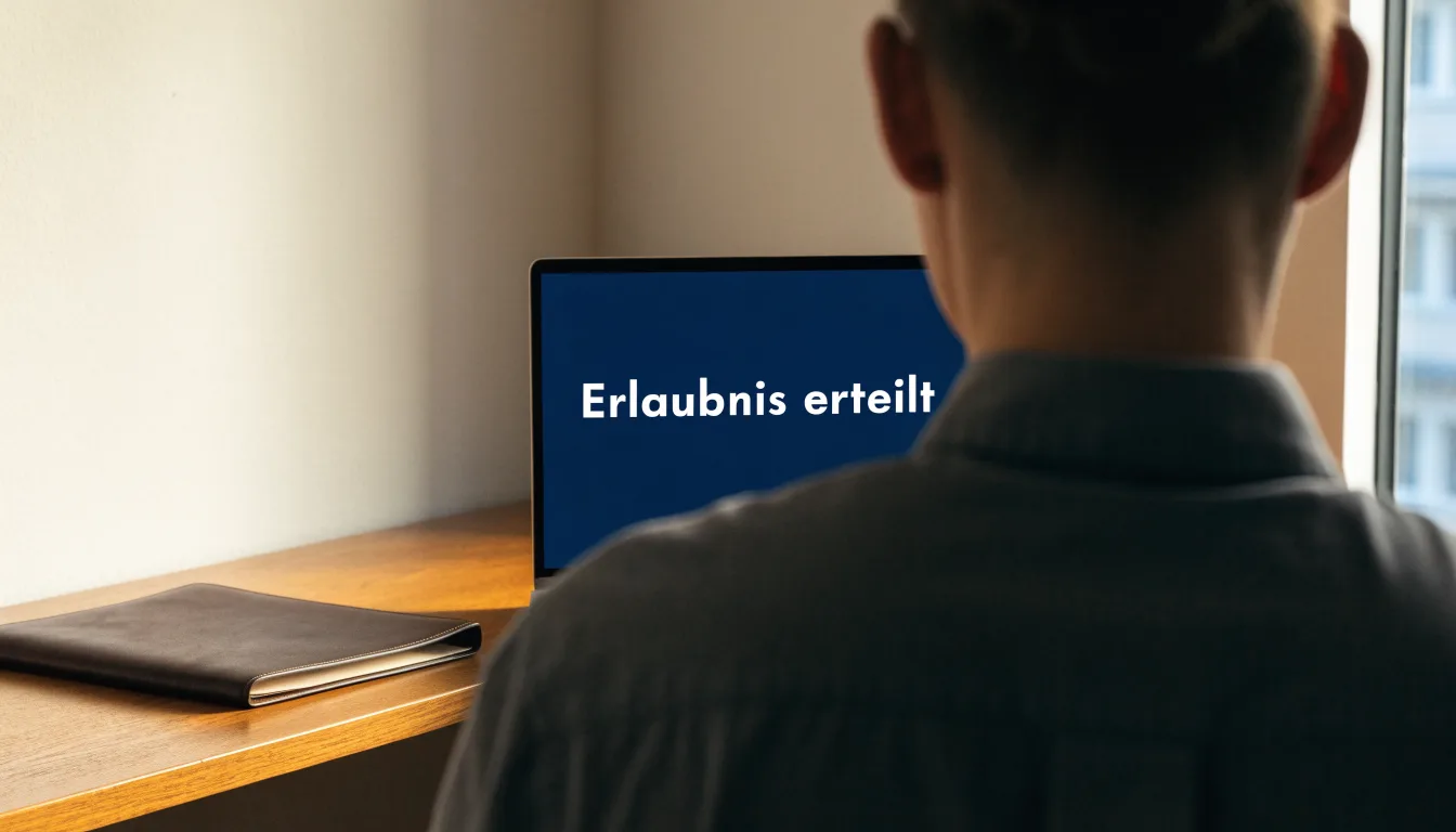Ein hölzerner Richterhammer liegt auf einer polierten Holzplatte, dahinter ein unscharfes Fenster mit Tageslicht.