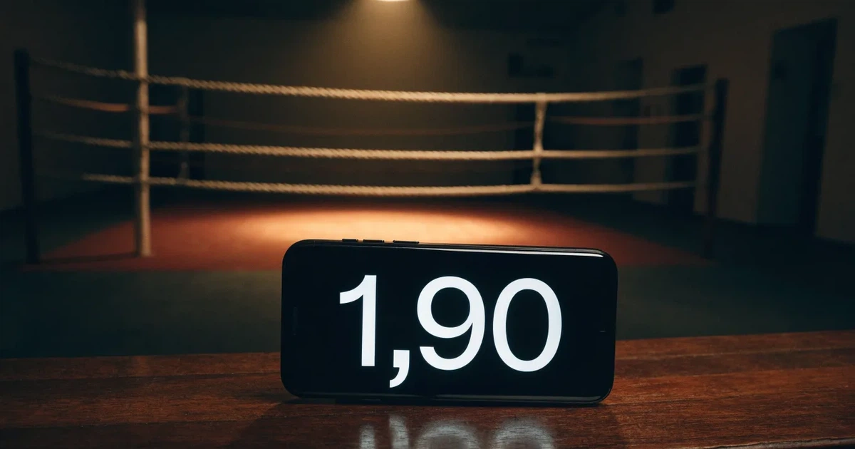 Ein Boxring mit gespannten Seilen in einer leeren Halle, ein einzelner Scheinwerfer leuchtet von oben auf die Ringmatte.